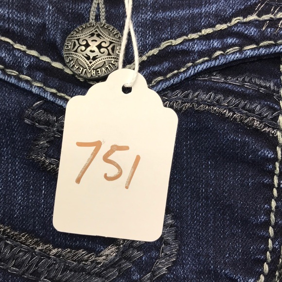 Womens Silver SUKI SLIM BOOT Jeans Sz 31x32 - Picture 10 of 10